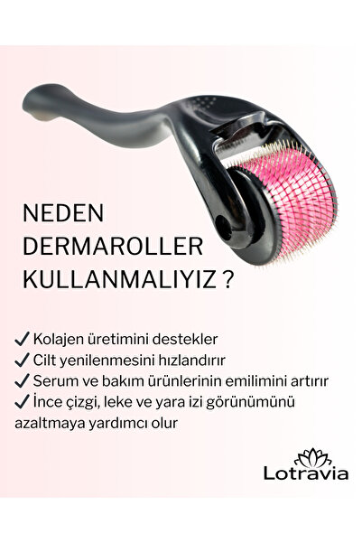 Lotravia Dermaroller 0.5 Mm – Titanyum Iğneli Cilt Yenileyici Roller