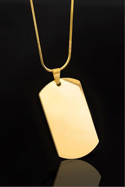 No Future Ft2266Al Model Steel Plate Necklace