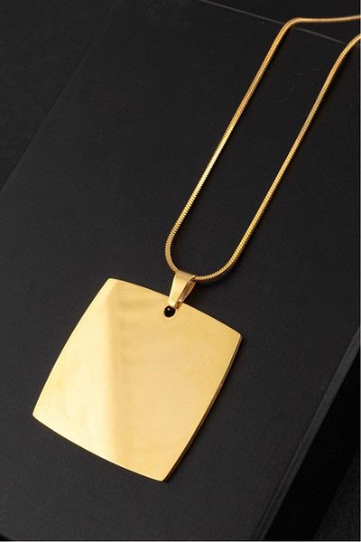 No Future Ft2263Al Model Steel Plate Necklace