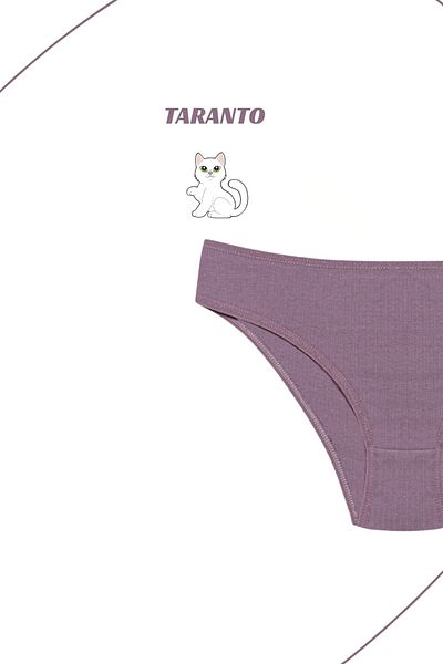 MİSTİRİK Slip din bumbac elastic cu talie înaltă model Taranto Culoare violet