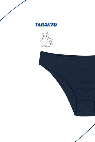 MİSTİRİK Chiloți slip din bumbac elastic cu talie înaltă model Taranto Culoare bleumarin