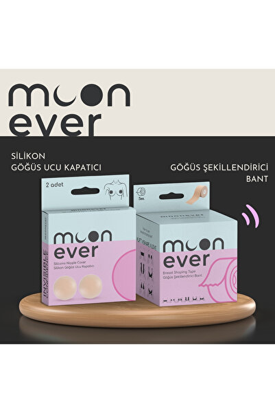 moonever by stopever Göğüs Şekillendirici Bant + Silikon Göğüs Ucu Kapatıcı