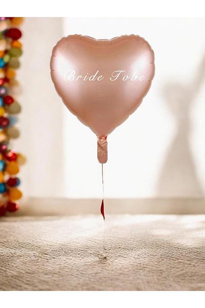 Deniz Party Store Rose Gold Bride to Be Heart Foil Balloon 45 cm