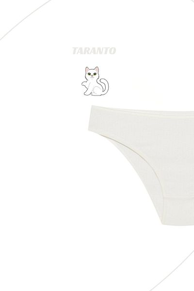 MİSTİRİK Chiloți din bumbac elastic elastic cu talie înaltă model Taranto Culoare albă