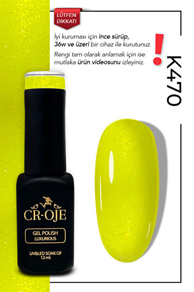 CROJE KALICI OJE Kalıcı Oje K470- Simli (12 ML.)