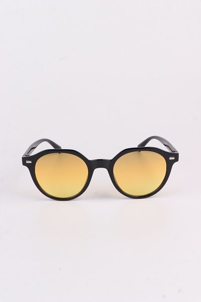 Eyesofia Pentini Unisex Black Orange Sunglasses