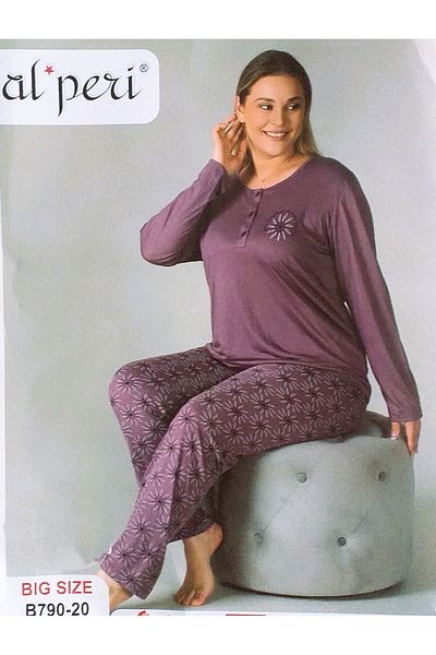 Alperi Long Sleeve Summer Plus Size Pajama Set