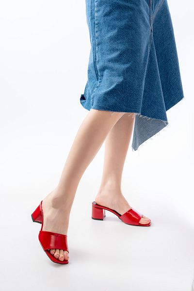 marinarosse Women's Diodore Red Patent Leather Heeled Slippers