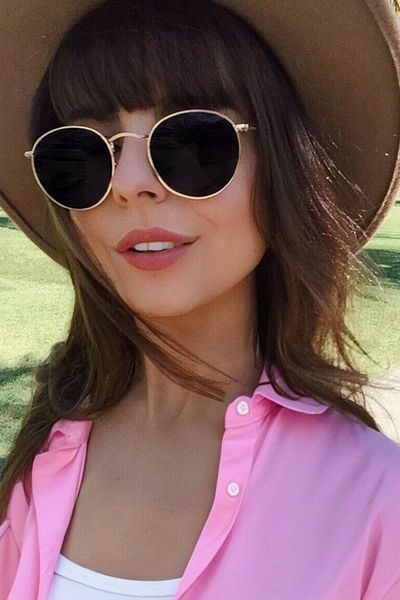Eyesofia Marry Gold Black Oval Unisex Metal Sunglasses