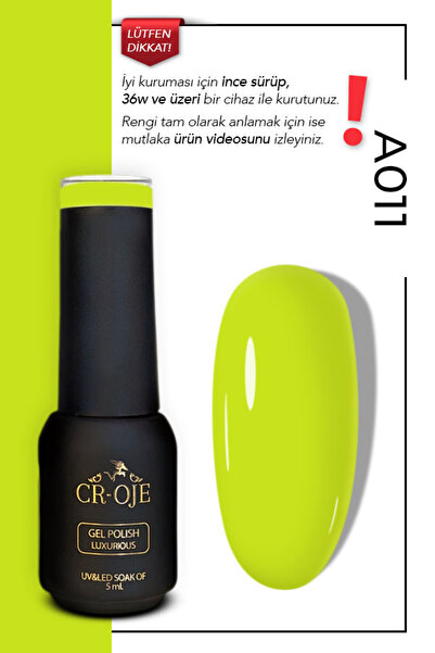 CROJE KALICI OJE Kalıcı Oje A011 -sarı (5 ML)