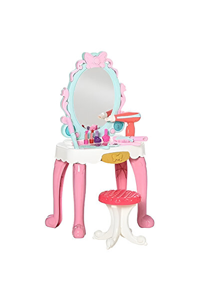 rexa مجموعة طاولة مكياج للأطفال مع كرسي