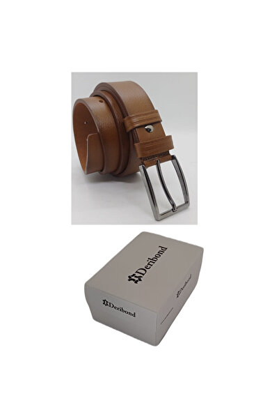 Deribond Curea Bărbați Taba 100% Piele Veratică, Cadou, Cutie Specială 3,50 Cm