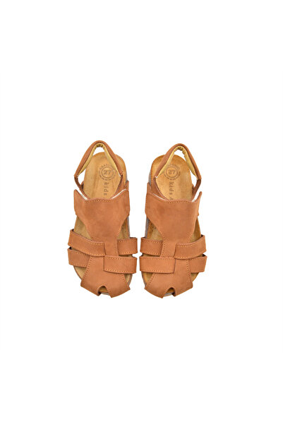 kids A more Arezzo Unisex Leather Children's Sandals Brown