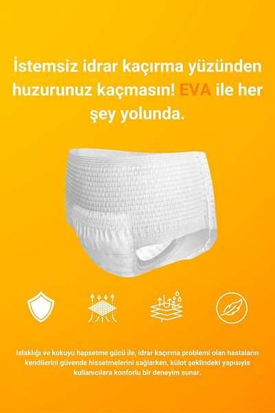 EVA Patient Diapers Adult Absorbent Panties for Men and Women - Large Size, 30 Pieces