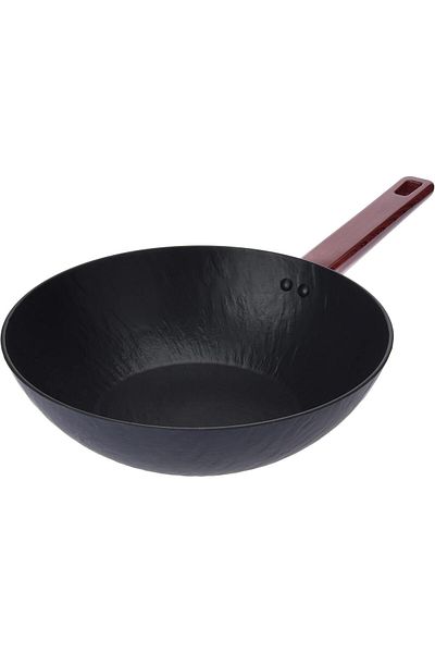 ALSAIF Rock Stone Non-stick Open Fry Pan From Al Saif Gallery, Amer Cook 28 Cm, Black, Aluminum