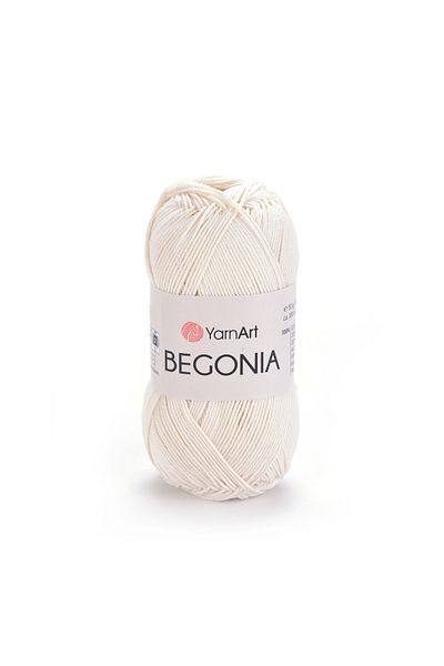 Yarnart Begonia - Mercerized Χέρι Πλεκτό Νήμα Off White-6282