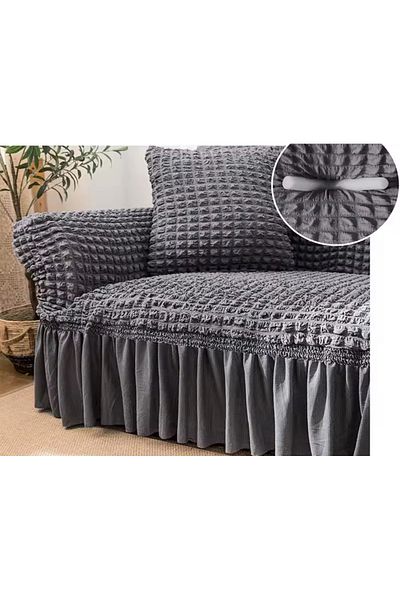 ARTUÇ Cotton Wrapped Sofa and Sofa Set - With Elastic Skirt, 3+3+1+1 Standard