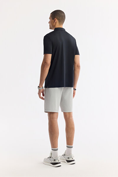 Avva Erkek Siyah Kıvrılmaz Polo Yaka Teknik Kumaş Regular Fit T-Shirt A51Y1155