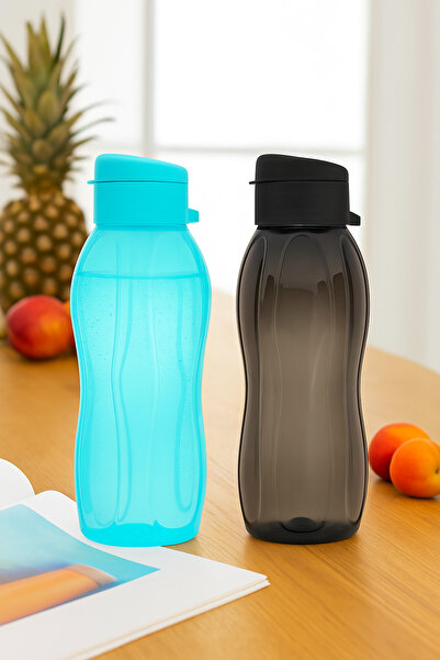 Poomy 750 ml Practical Sports Water Bottle with Lid - 2 Pieces