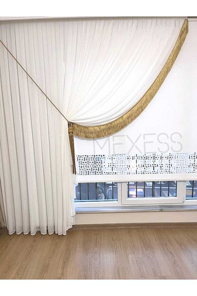 Mexess Premium Heavy Gradient Flowing Soft Bamboo Tulle Don'T Want Iron (1X3 Sik Pi̇le) -Sol- Double Breasted Tulle