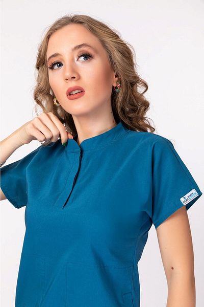 Nur Medikal Giyim Model Oil Blue Çağla Guler de judecător cu fixare rapidă Doctor Asistentă Spital Scrubs Costum chirurgical