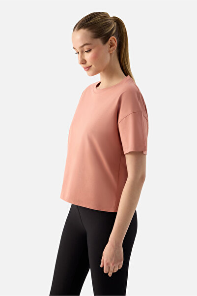 Superstacy Tricou Noya scurt oversize pudră