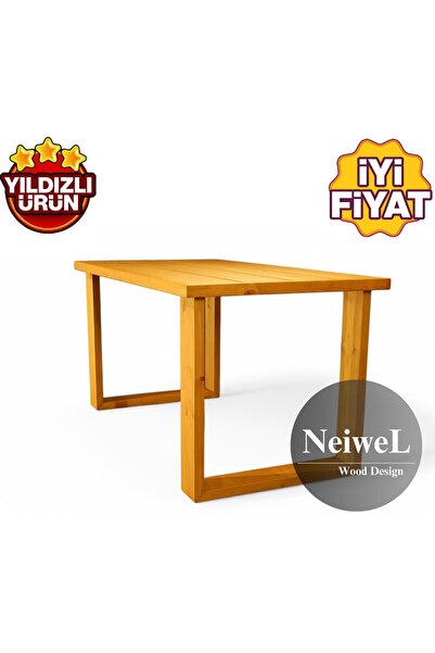 Neiwel Garden Avex Doğal Ahşap Bahçe Yemek Masası-70-100