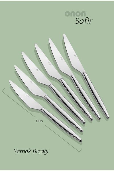 on-on 18/10 Sapphire Food Knife - Set of 6