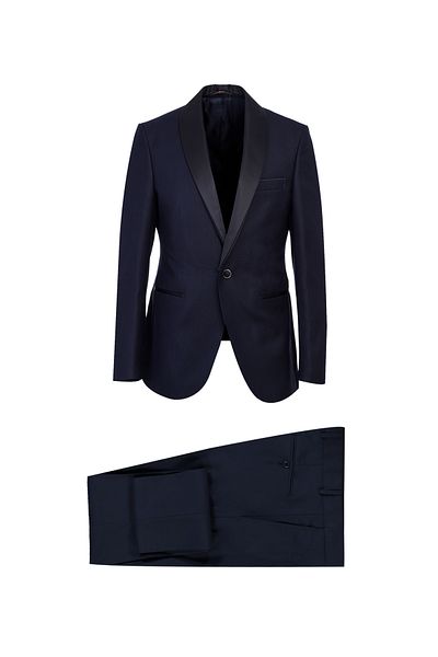 Abdullah Kiğılı Slim Fit Slim Fit Shawl Collar Patterned Tuxedo / Groom Dress
