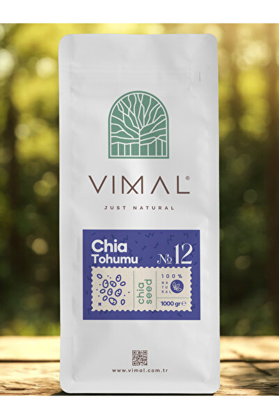 VIMAL Chia Tohumu 1000 gr - Glutensiz, Yüksek Lif, Vegan Süper Gıda