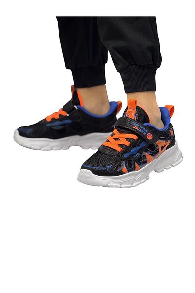 FIERO MIEN Boy's Black-Orange Casual Sports Sneaker Shoes