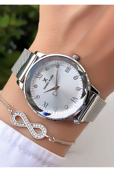 Daniel Klein Gold Silver Color Women's Watch Bracelet