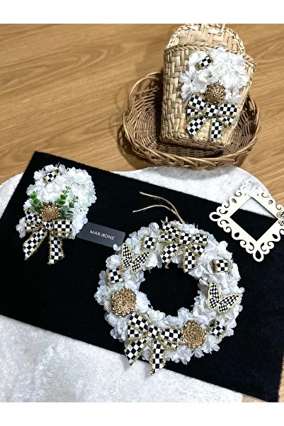 Marrone Spring Branches Door Ornament Doormat Set Basket Socket Frame