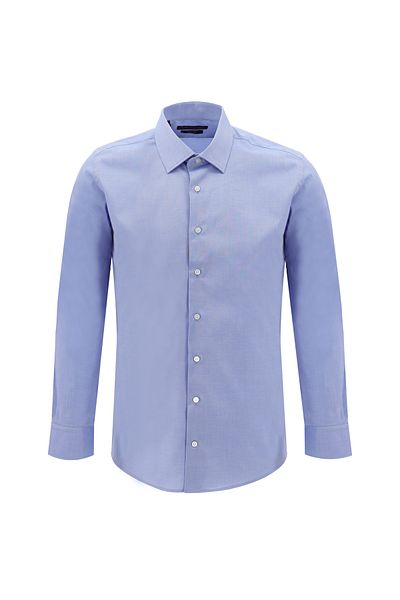 Abdullah Kiğılı Long Sleeve Slim Fit Slim Fit Classic Patterned Cotton Shirt