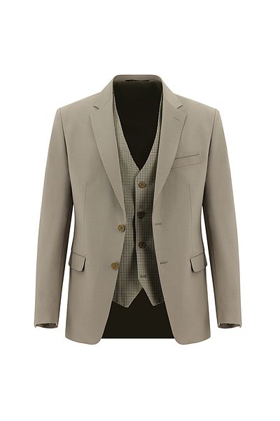 Abdullah Kiğılı Slim Fit Slim Fit Woolen Combination Vest Suit