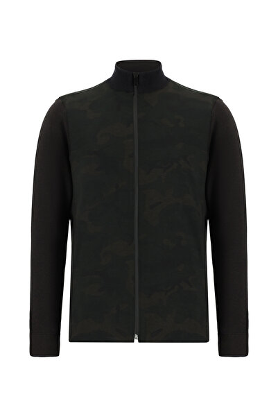 Abdullah Kiğılı Cotton Zippered Knitwear Cardigan