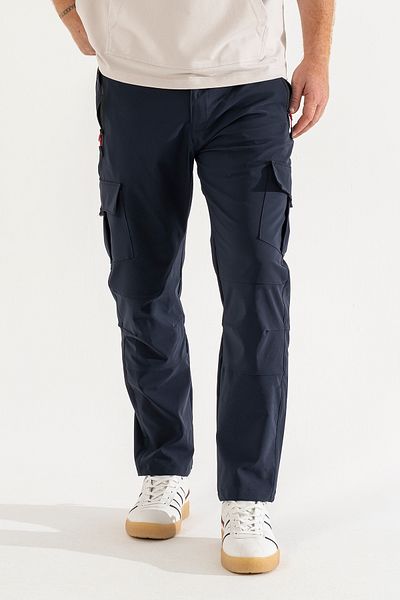 Souris Ανδρικό παντελόνι Cargo με μπλέ Navy Standard Cut με 5 τσέπες που αναπνέει από Lycra