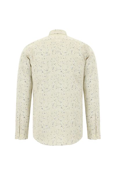 Abdullah Kiğılı linen Shirt - lonG Sleeve, Slim Fit, Sport Printed