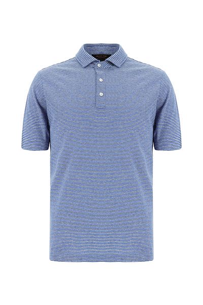 Abdullah Kiğılı Regular Fit Patterned Embroidered Cotton Linen Polo Neck T-Shirt