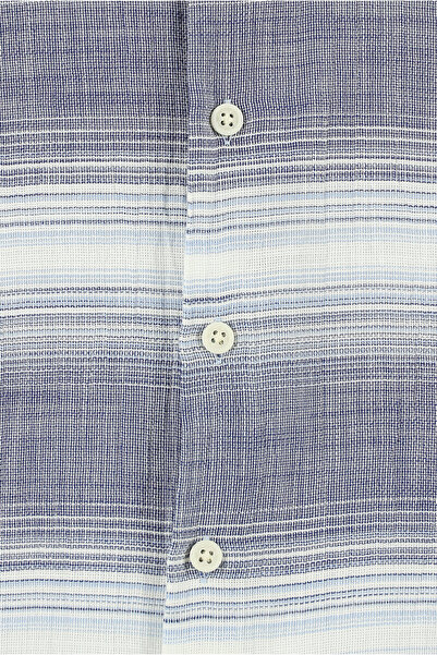 Abdullah Kiğılı Uzun Kol Regular Fit Spor Çizgili Pamuk Gömlek