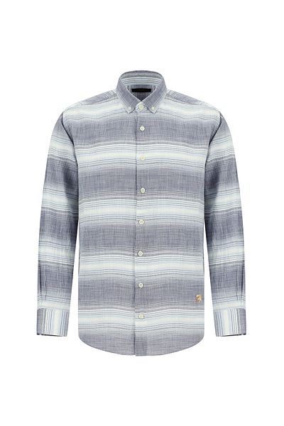 Abdullah Kiğılı Sports Striped Cotton Shirt - LonG Sleeve, Regular Fit