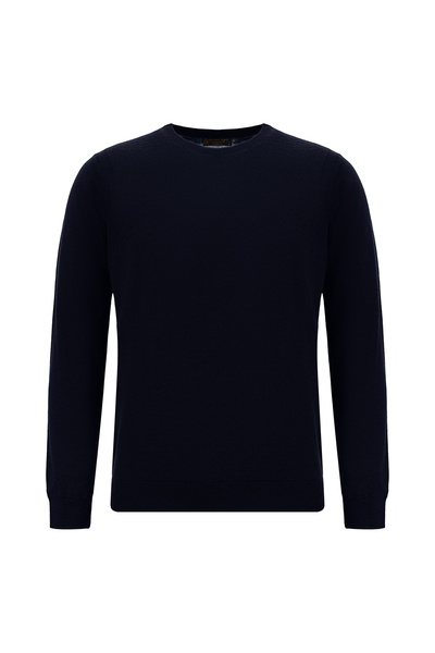 Abdullah Kiğılı Велосипедний комір, регулярний крій, вовняний кашеміровий трикотажний светр