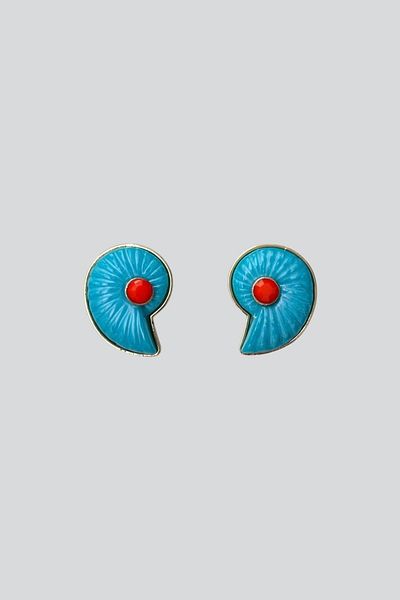 stravis Resin Snail Earrings