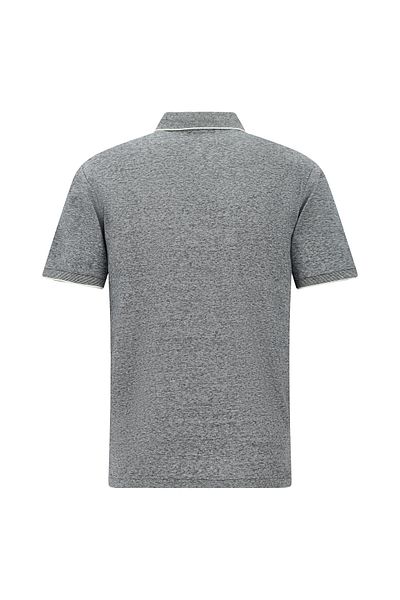 Kiğılı Regular Fit Striped Mercerized Cotton Linen Polo Neck T-Shirt