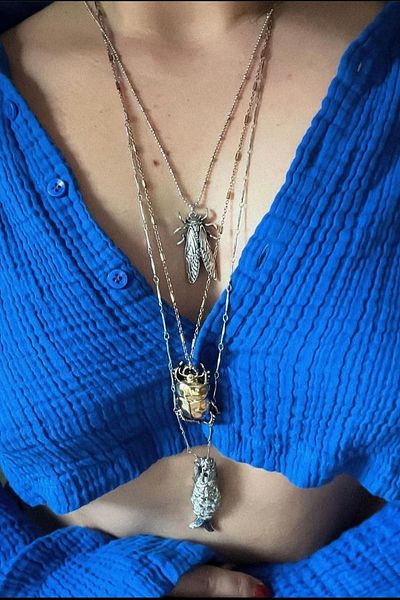 stravis Set of 3 Animal Figured Necklaces