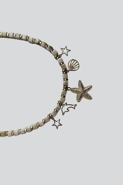 stravis Charm Stone Necklace