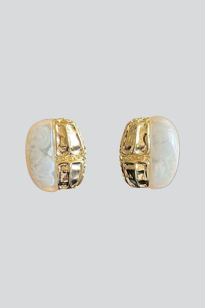 stravis Mineli Gold Detail Earrings