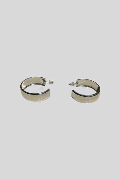 stravis Silver Color Hoop Earrings