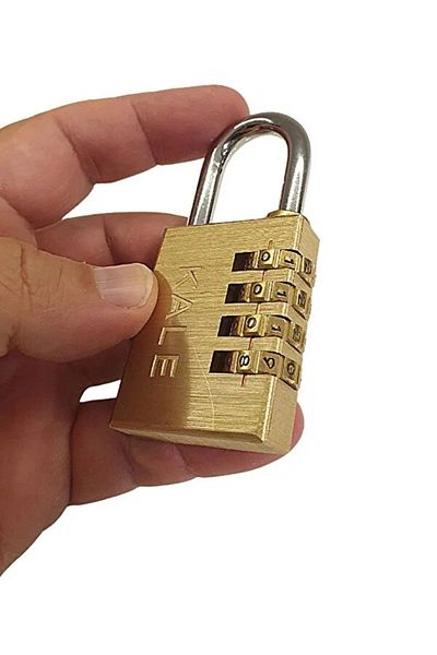 KALE Large Size, Combination Padlock, Padlock, Brass, 4 Digit, 38 Mm, 4cmm Large Size, 21-300,