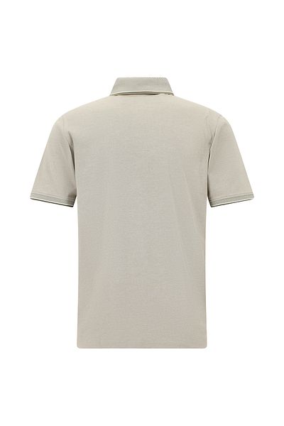 Kiğılı Regular Fit Patterned Embroidered Cotton Polo Neck T-Shirt